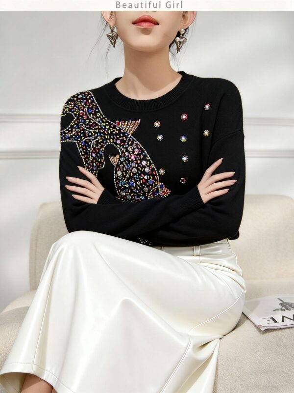 Women's Viscose Fiber Pullover Crew Neck Long Sleeve Sweater Manufacturer - MOQ 100 pcs - Style 0022 Women's Viscose Fiber Pullover Crew Neck Long Sleeve Sweater Manufacturer - MOQ 100 pcs - Style 0022