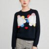 Women's Pullover Crew Neck Long Sleeve Sweater Manufacturer - MOQ 100 pcs - Style 1077
