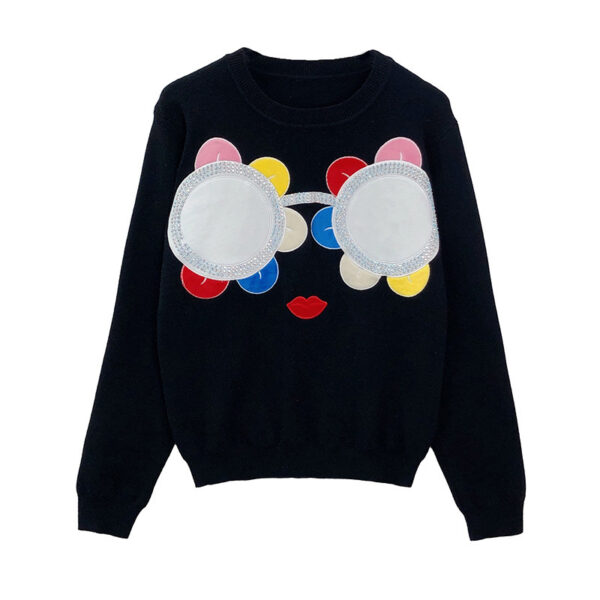 Women's Pullover Crew Neck Long Sleeve Sweater Manufacturer - MOQ 100 pcs - Style 1077