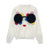 Women's Pullover Crew Neck Long Sleeve Sweater Manufacturer - MOQ 100 pcs - Style 1077
