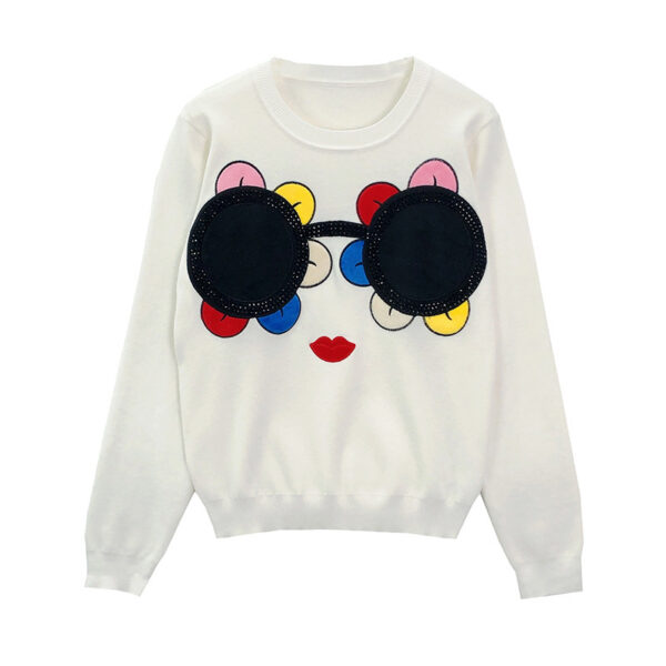 Women's Pullover Crew Neck Long Sleeve Sweater Manufacturer - MOQ 100 pcs - Style 1077