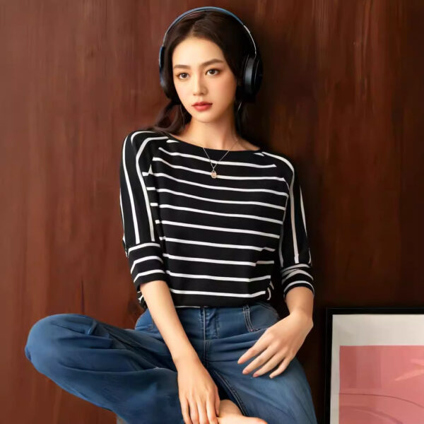 Women's Pullover Crew Neck Sweater Manufacturer - MOQ 100 pcs - Style 1201