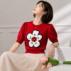 Women's Pullover Crew Neck Short Sleeve Sweater Manufacturer - MOQ 100 pcs - Style 1304