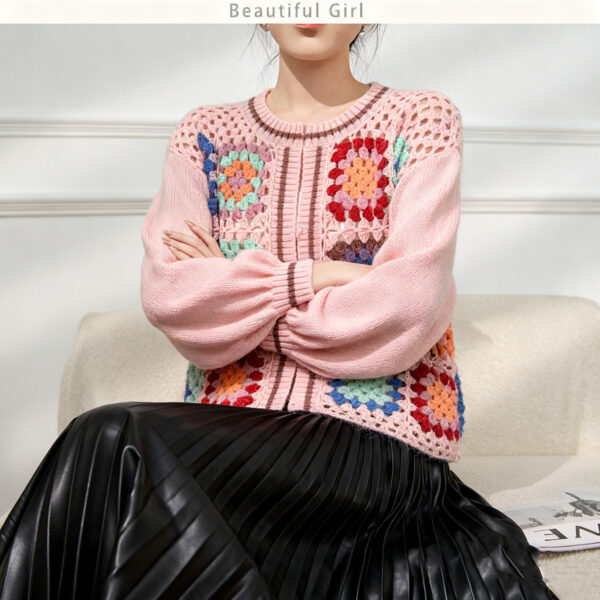 Women's Cardigan Crew Neck Long Sleeve Sweater Manufacturer - MOQ 100 pcs - Style 1377 Women's Cardigan Crew Neck Long Sleeve Sweater Manufacturer - MOQ 100 pcs - Style 1377