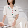 1379 product image 1 Women's Cardigan Short Sleeve Sweater Manufacturer - MOQ 100 pcs - Style 1379