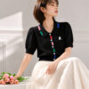 1379 product image 2 Women's Cardigan Short Sleeve Sweater Manufacturer - MOQ 100 pcs - Style 1379