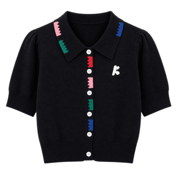 1379 product image 5 Women's Cardigan Short Sleeve Sweater Manufacturer - MOQ 100 pcs - Style 1379