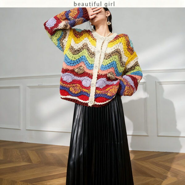 Women's Cardigan Crew Neck Long Sleeve Sweater Manufacturer - MOQ 100 pcs - Style 1390 Women's Cardigan Crew Neck Long Sleeve Sweater Manufacturer - MOQ 100 pcs - Style 1390