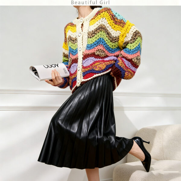Women's Cardigan Crew Neck Long Sleeve Sweater Manufacturer - MOQ 100 pcs - Style 1390 Women's Cardigan Crew Neck Long Sleeve Sweater Manufacturer - MOQ 100 pcs - Style 1390
