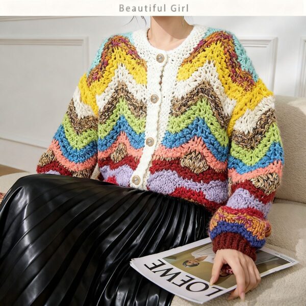 Women's Cardigan Crew Neck Long Sleeve Sweater Manufacturer - MOQ 100 pcs - Style 1390 Women's Cardigan Crew Neck Long Sleeve Sweater Manufacturer - MOQ 100 pcs - Style 1390