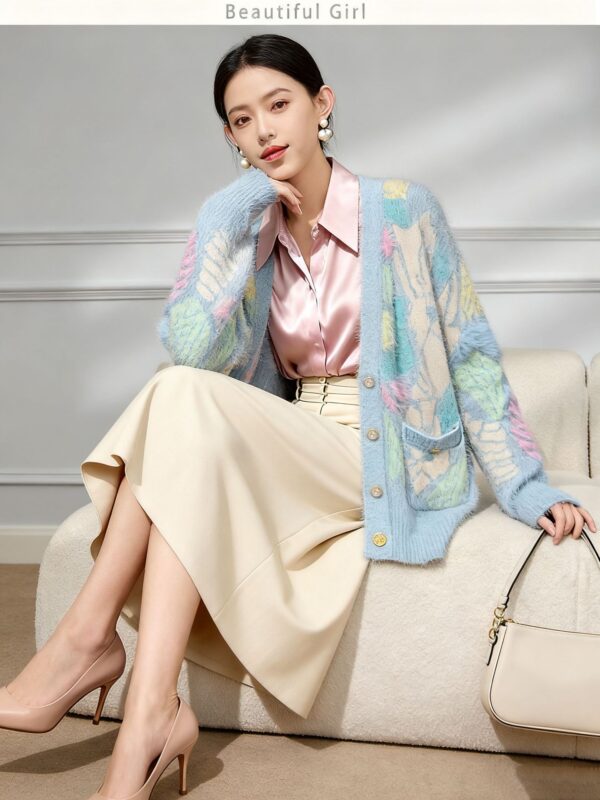 Women's Cardigan V Neck Long Sleeve Sweater Manufacturer - MOQ 100 pcs - Style 1411 Women's Cardigan V Neck Long Sleeve Sweater Manufacturer - MOQ 100 pcs - Style 1411