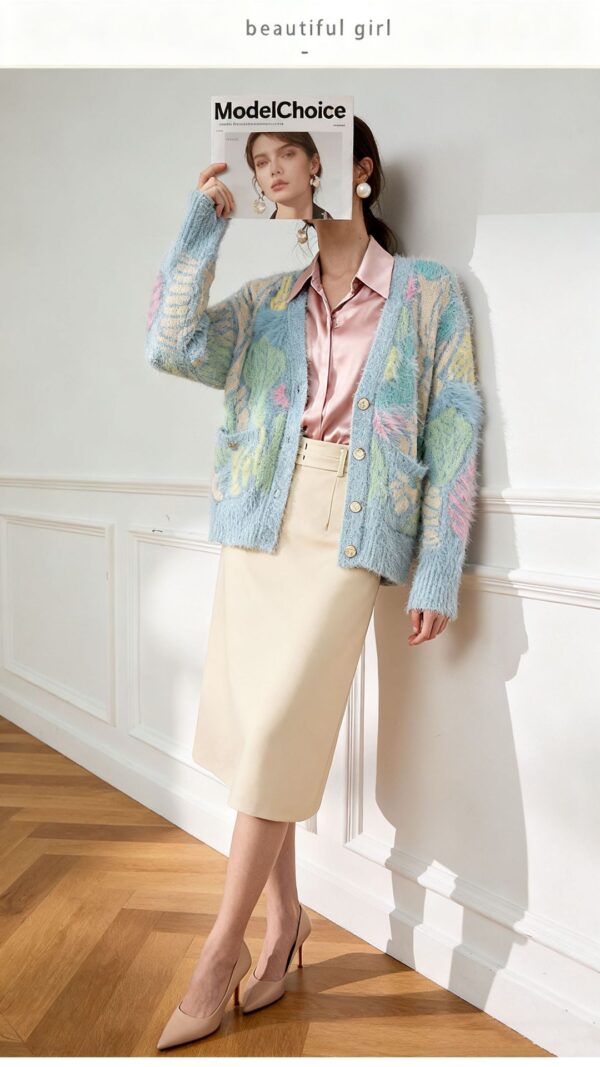 Women's Cardigan V Neck Long Sleeve Sweater Manufacturer - MOQ 100 pcs - Style 1411 Women's Cardigan V Neck Long Sleeve Sweater Manufacturer - MOQ 100 pcs - Style 1411