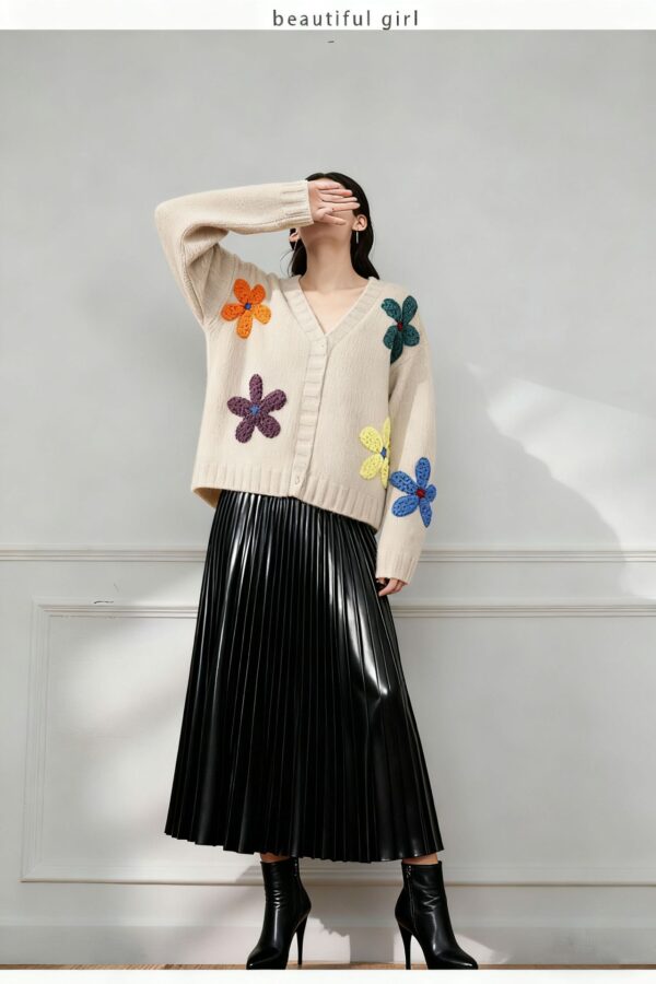 Women's Viscose Fiber Cardigan V Neck Long Sleeve Sweater Manufacturer - MOQ 100 pcs - Style 1421 Women's Viscose Fiber Cardigan V Neck Long Sleeve Sweater Manufacturer - MOQ 100 pcs - Style 1421