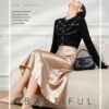 Women's Cardigan Crew Neck Long Sleeve Sweater Manufacturer - MOQ 100 pcs - Style 1422