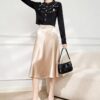 Women's Cardigan Crew Neck Long Sleeve Sweater Manufacturer - MOQ 100 pcs - Style 1422