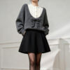 Women's Cardigan Crew Neck Long Sleeve Sweater Manufacturer - MOQ 100 pcs - Style 1425 Women's Cardigan Crew Neck Long Sleeve Sweater Manufacturer - MOQ 100 pcs - Style 1425