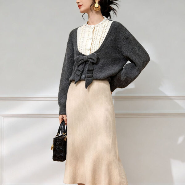 Women's Cardigan Crew Neck Long Sleeve Sweater Manufacturer - MOQ 100 pcs - Style 1425 Women's Cardigan Crew Neck Long Sleeve Sweater Manufacturer - MOQ 100 pcs - Style 1425