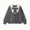 Women's Cardigan Crew Neck Long Sleeve Sweater Manufacturer - MOQ 100 pcs - Style 1425 Women's Cardigan Crew Neck Long Sleeve Sweater Manufacturer - MOQ 100 pcs - Style 1425