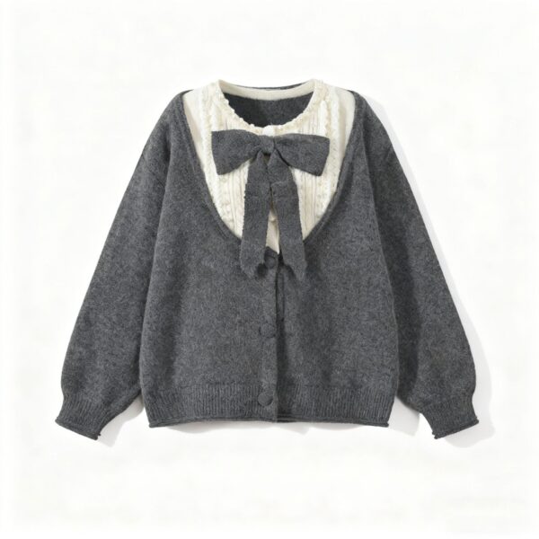 Women's Cardigan Crew Neck Long Sleeve Sweater Manufacturer - MOQ 100 pcs - Style 1425 Women's Cardigan Crew Neck Long Sleeve Sweater Manufacturer - MOQ 100 pcs - Style 1425