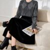 Women's Cardigan Crew Neck Long Sleeve Sweater Manufacturer - MOQ 100 pcs - Style 1426 Women's Cardigan Crew Neck Long Sleeve Sweater Manufacturer - MOQ 100 pcs - Style 1426