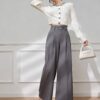 Women's Cardigan Crew Neck Long Sleeve Sweater Manufacturer - MOQ 100 pcs - Style 1427