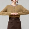 Women's Cardigan Crew Neck Long Sleeve Sweater Manufacturer - MOQ 100 pcs - Style 1427