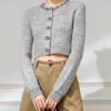 Women's Cardigan Crew Neck Long Sleeve Sweater Manufacturer - MOQ 100 pcs - Style 1427