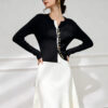 Women's Cardigan Crew Neck Long Sleeve Sweater Manufacturer - MOQ 100 pcs - Style 1428