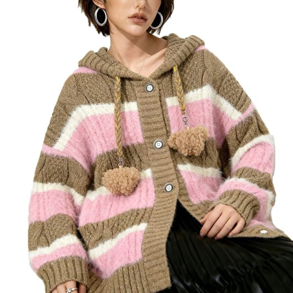 Women's Cardigan Long Sleeve Sweater Manufacturer - MOQ 100 pcs - Style 1464