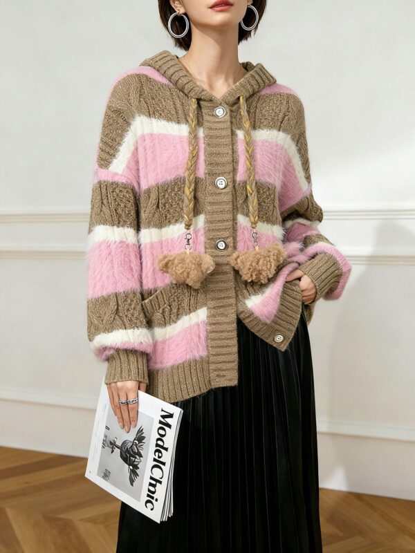 Women's Cardigan Long Sleeve Sweater Manufacturer - MOQ 100 pcs - Style 1464