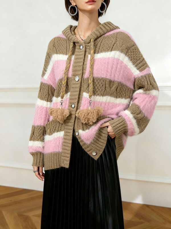 Women's Cardigan Long Sleeve Sweater Manufacturer - MOQ 100 pcs - Style 1464