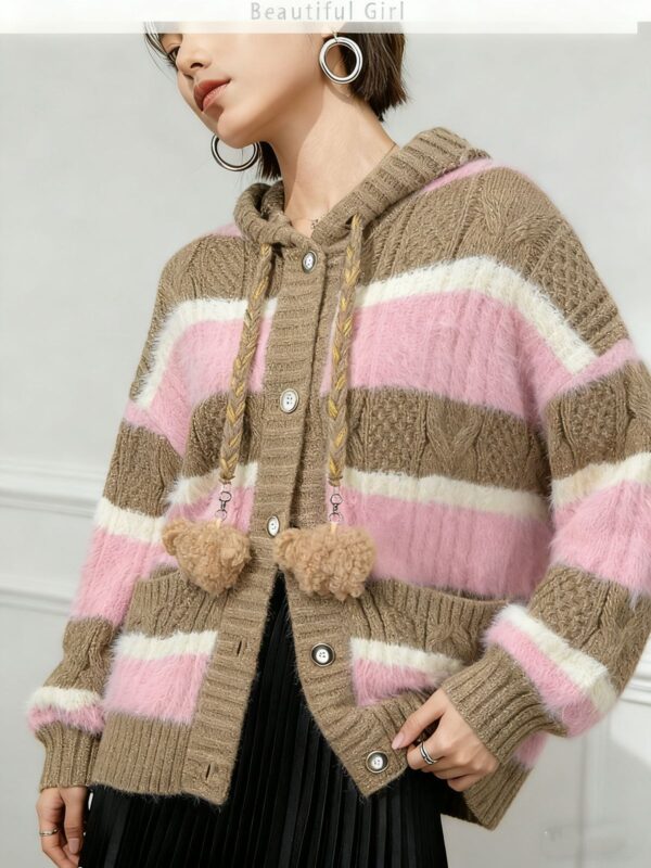 Women's Cardigan Long Sleeve Sweater Manufacturer - MOQ 100 pcs - Style 1464