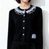 Women's Cardigan Crew Neck Long Sleeve Sweater Manufacturer - MOQ 100 pcs - Style 1465 Women's Cardigan Crew Neck Long Sleeve Sweater Manufacturer - MOQ 100 pcs - Style 1465