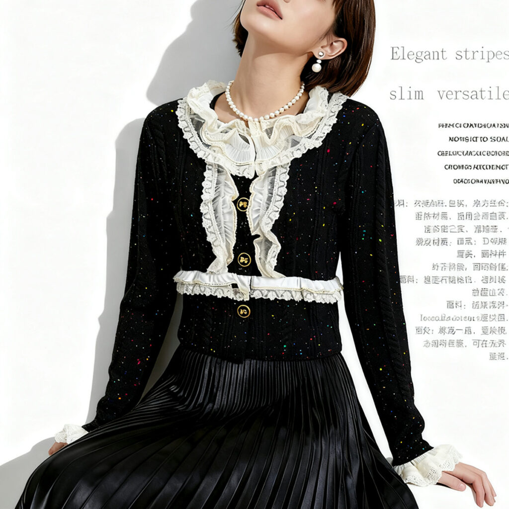 Women's Cardigan Long Sleeve Sweater Manufacturer - MOQ 100 pcs - Style 1466