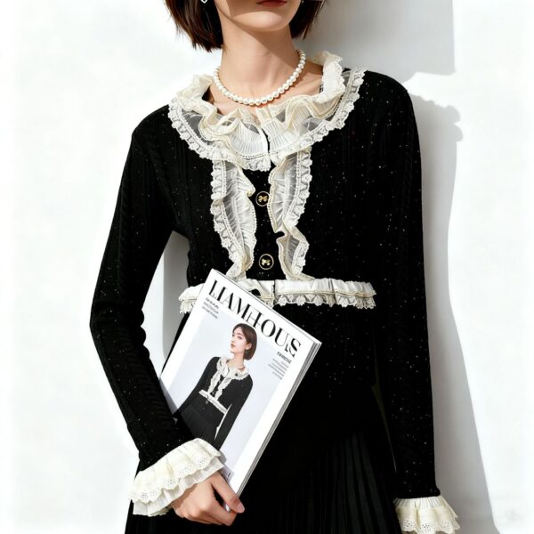 Women's Cardigan Long Sleeve Sweater Manufacturer - MOQ 100 pcs - Style 1466