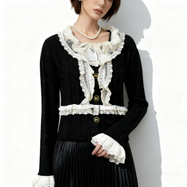 Women's Cardigan Long Sleeve Sweater Manufacturer - MOQ 100 pcs - Style 1466