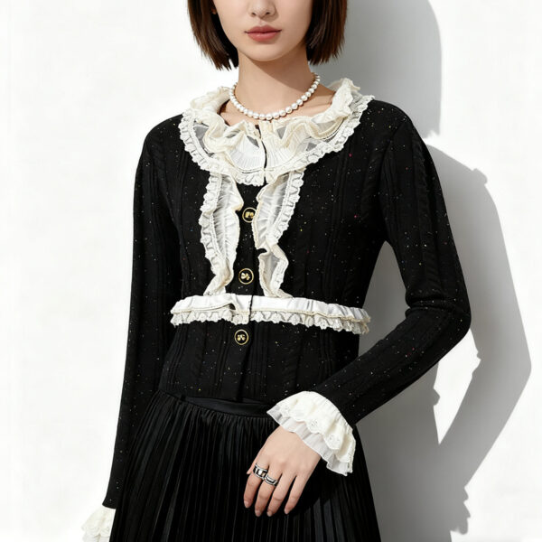Women's Cardigan Long Sleeve Sweater Manufacturer - MOQ 100 pcs - Style 1466