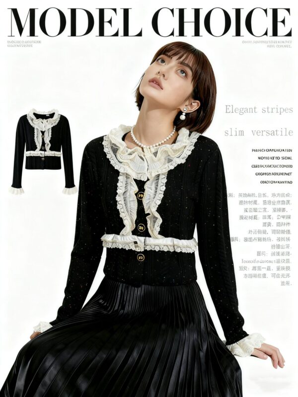 Women's Cardigan Long Sleeve Sweater Manufacturer - MOQ 100 pcs - Style 1466