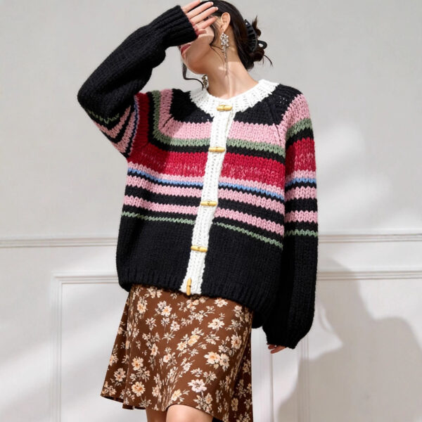 Women's Cardigan Crew Neck Long Sleeve Sweater Manufacturer - MOQ 100 pcs - Style 1468 Women's Cardigan Crew Neck Long Sleeve Sweater Manufacturer - MOQ 100 pcs - Style 1468