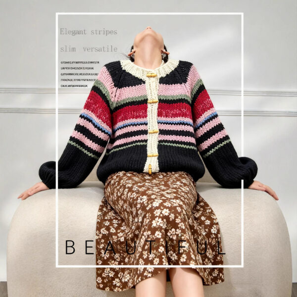 Women's Cardigan Crew Neck Long Sleeve Sweater Manufacturer - MOQ 100 pcs - Style 1468 Women's Cardigan Crew Neck Long Sleeve Sweater Manufacturer - MOQ 100 pcs - Style 1468