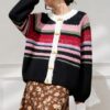 Women's Cardigan Crew Neck Long Sleeve Sweater Manufacturer - MOQ 100 pcs - Style 1468 Women's Cardigan Crew Neck Long Sleeve Sweater Manufacturer - MOQ 100 pcs - Style 1468