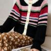Women's Cardigan Crew Neck Long Sleeve Sweater Manufacturer - MOQ 100 pcs - Style 1468 Women's Cardigan Crew Neck Long Sleeve Sweater Manufacturer - MOQ 100 pcs - Style 1468