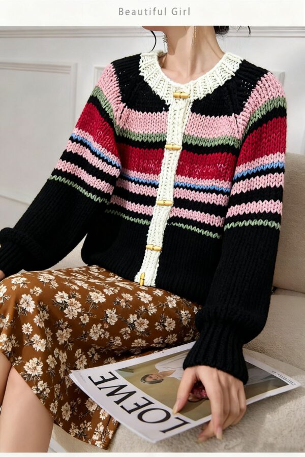 Women's Cardigan Crew Neck Long Sleeve Sweater Manufacturer - MOQ 100 pcs - Style 1468 Women's Cardigan Crew Neck Long Sleeve Sweater Manufacturer - MOQ 100 pcs - Style 1468