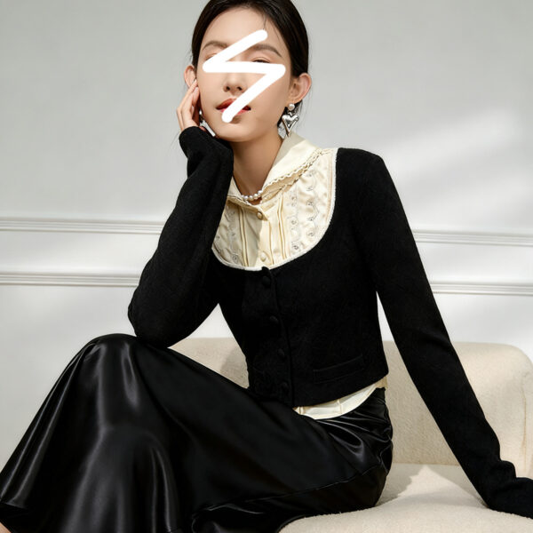 Women's Cardigan Long Sleeve Sweater Manufacturer - MOQ 100 pcs - Style 1469