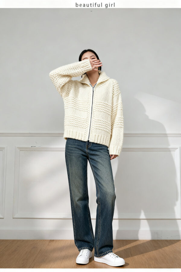 Women's Cardigan Long Sleeve Sweater Manufacturer - MOQ 100 pcs - Style 1471