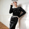 Women's Cardigan Crew Neck Long Sleeve Sweater Manufacturer - MOQ 100 pcs - Style 1472