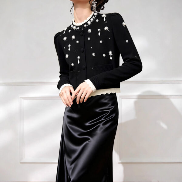 Women's Cardigan Crew Neck Long Sleeve Sweater Manufacturer - MOQ 100 pcs - Style 1472