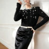 Women's Cardigan Crew Neck Long Sleeve Sweater Manufacturer - MOQ 100 pcs - Style 1472
