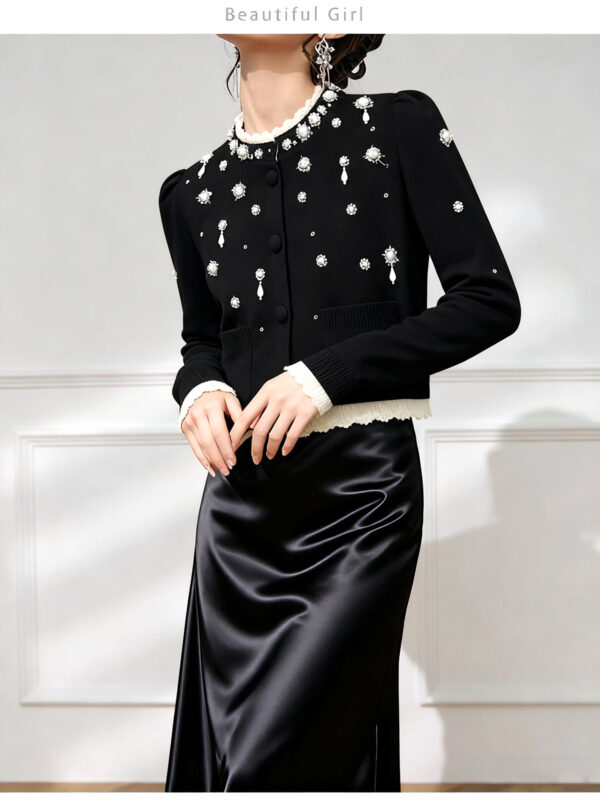 Women's Cardigan Crew Neck Long Sleeve Sweater Manufacturer - MOQ 100 pcs - Style 1472