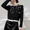 Women's Cardigan Crew Neck Long Sleeve Sweater Manufacturer - MOQ 100 pcs - Style 1472
